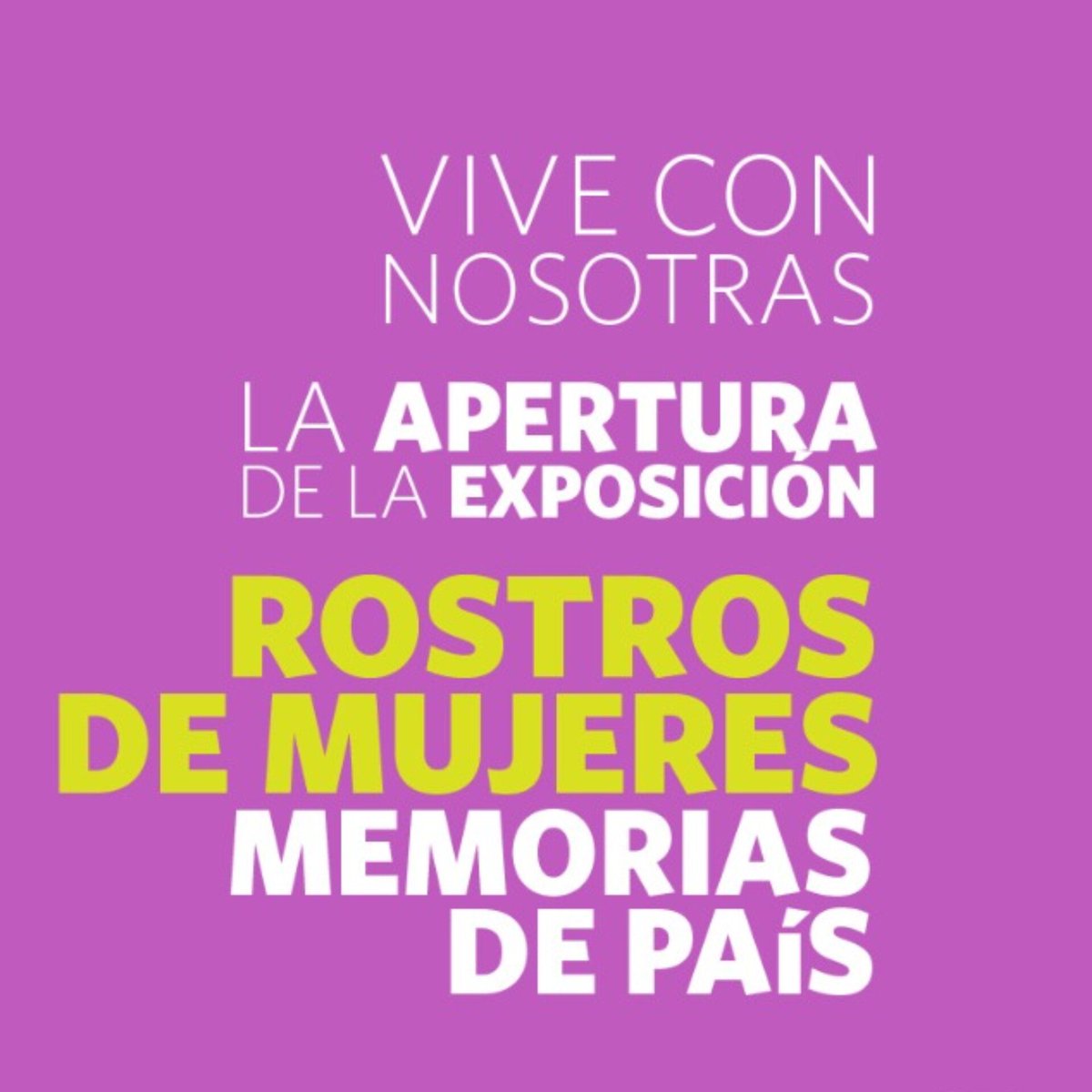 CimarronCol's tweet photo. BOGOTÁ! Este lunes @fotomuseo inaugura la exposición 💜Rostros de mujeres, memorias de país💜
Felices de ser parte de este evento con uno de los retratos que se expondrán.
#NosJuntamos
#MesDeLaMujer https://t.co/iKS0dl7yXn