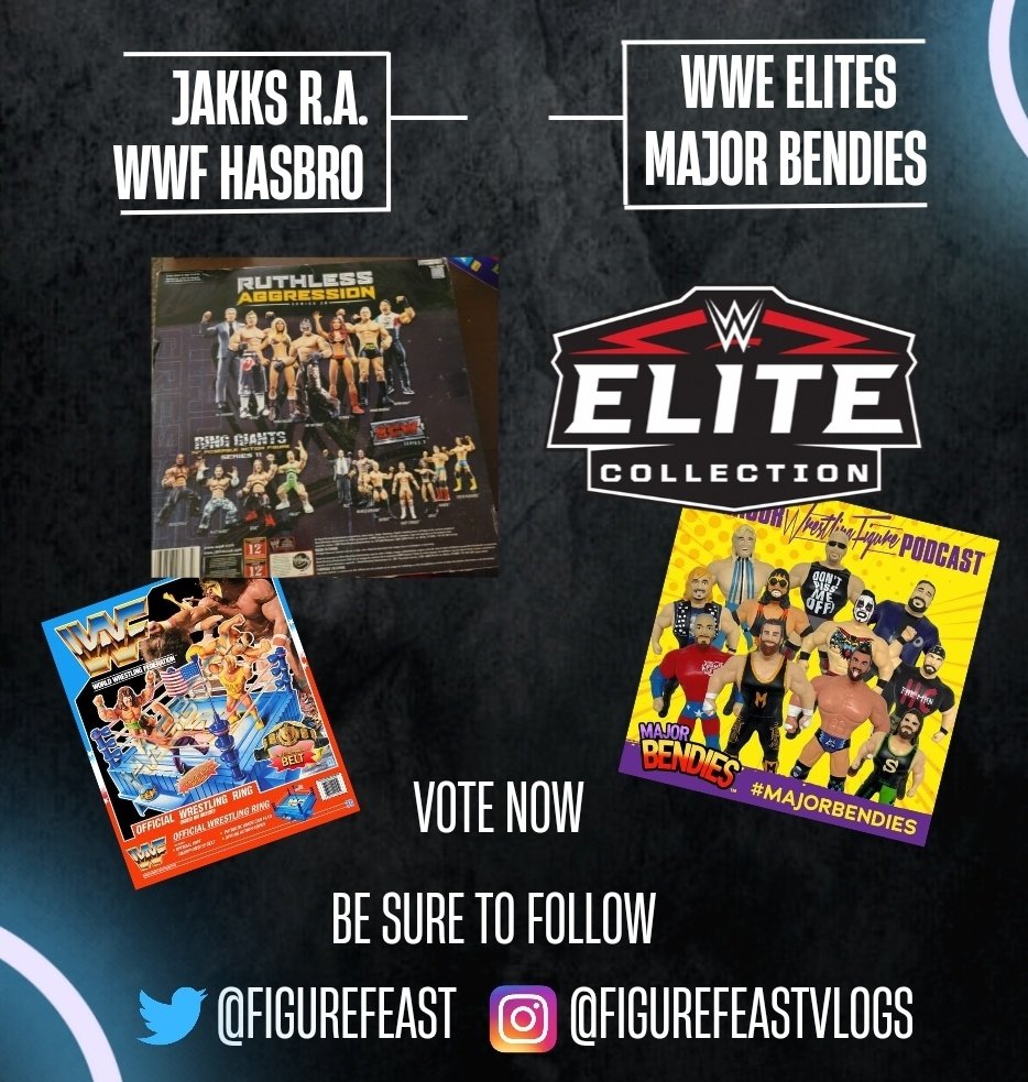 The Semi-Finals have been set for #FigureMadness the #FinalFour have been voted in #Jakks #RuthlessAgression takes on #WWF @Hasbro and #WWEElite @Mattel battle #MajorBendies & @MajorWFPod ...

Vote Now on your favorite figure line in the story at instagram.com/figurefeastvlog