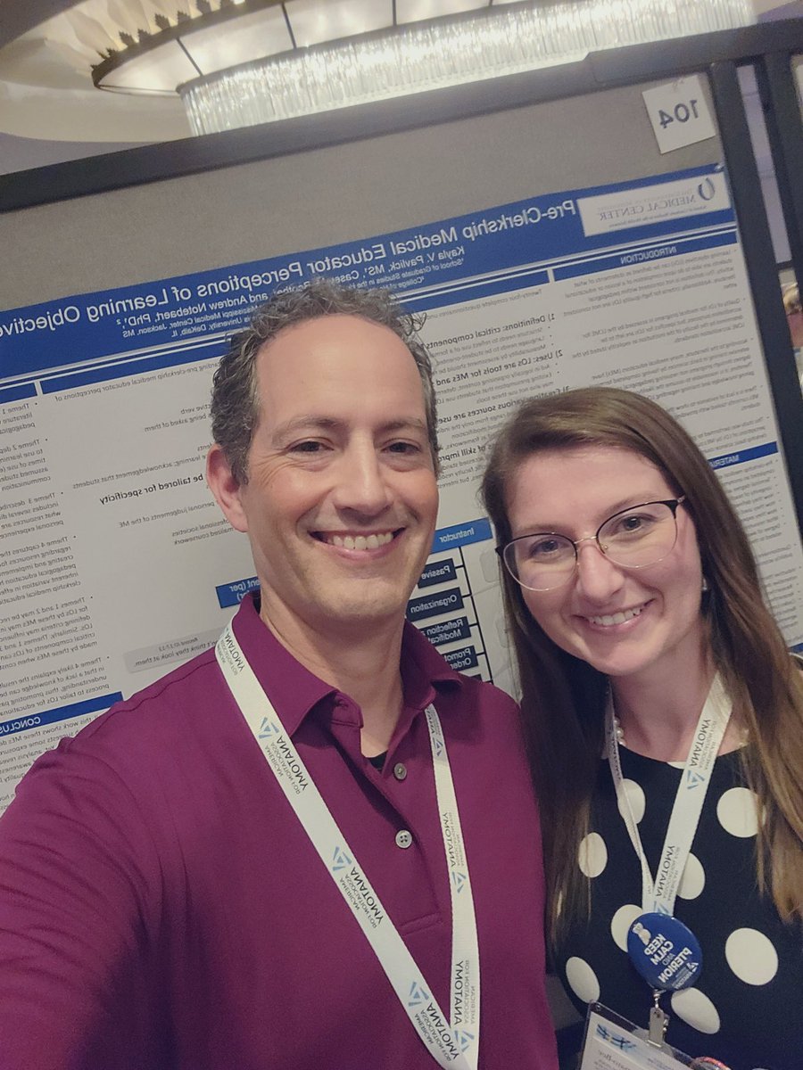Amazing time presenting my poster today. Couldn’t have done this work without Captain Notebaert! It was great to see familiar faces and meet new ones too! #AnatomyConnected2023 #MedEd #AnatEd #GradLife #PhDlife