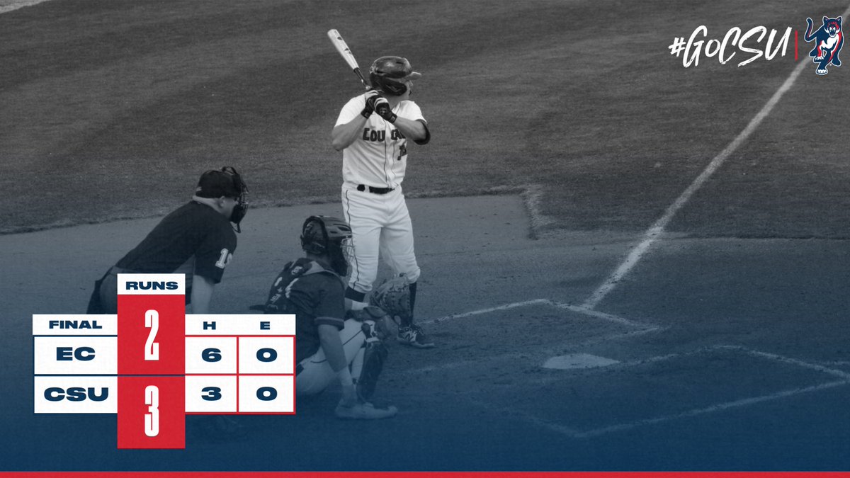 ‼️FINAL/7‼️
Cougars sweep🧹🧹🧹🧹🧹
<a href="/IsaacBouton/">Isaac Bouton</a> hits a two run shot to lead the Cougars!
<a href="/ian_king2020/">Ian king</a> give the Cougars the winning run with a single up the middle!
#GoCSU🐾
