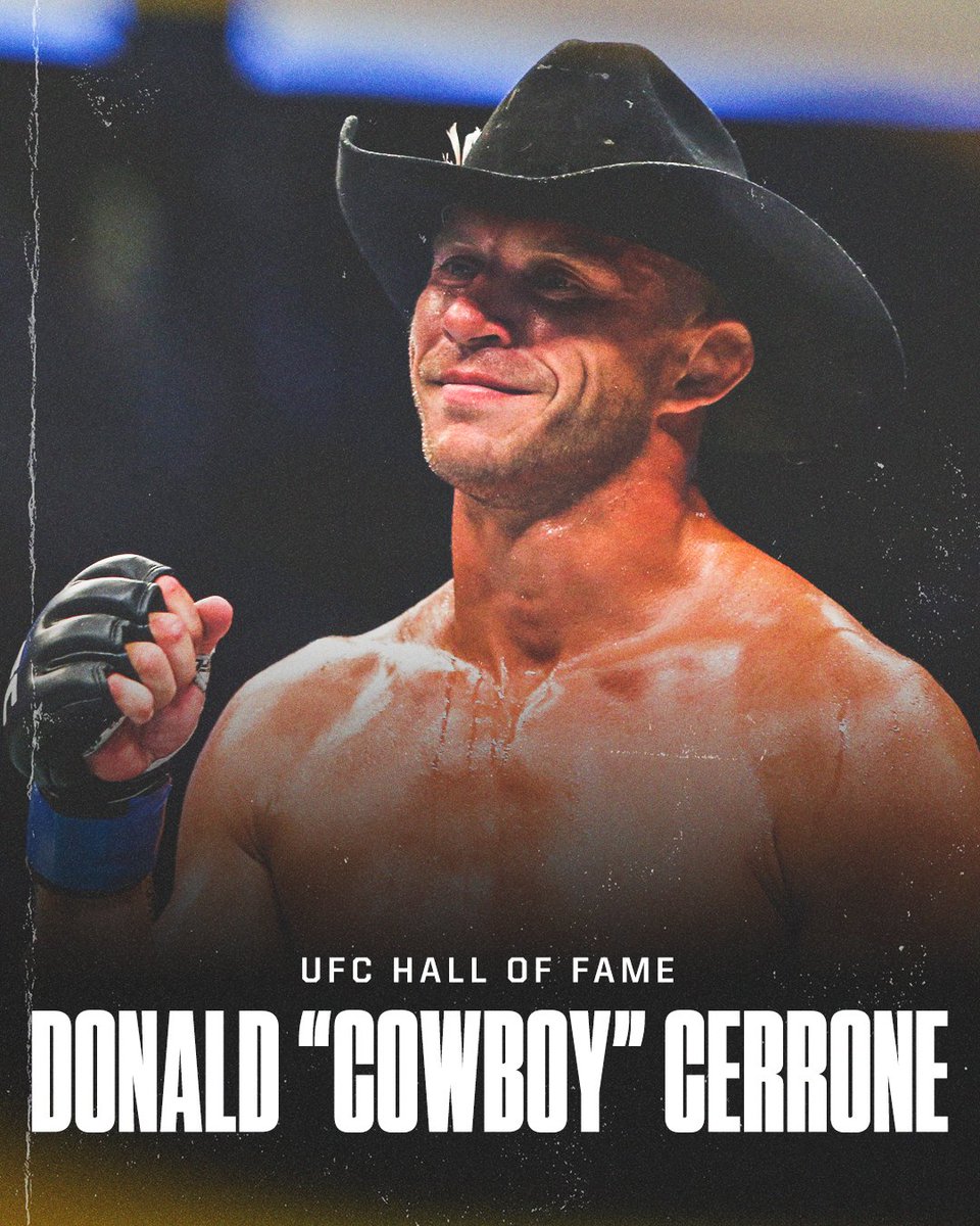 espnmma's tweet photo. "Cowboy" Cerrone's next ride is into the UFC Hall of Fame 🤠👏 https://t.co/rgopPvomAp