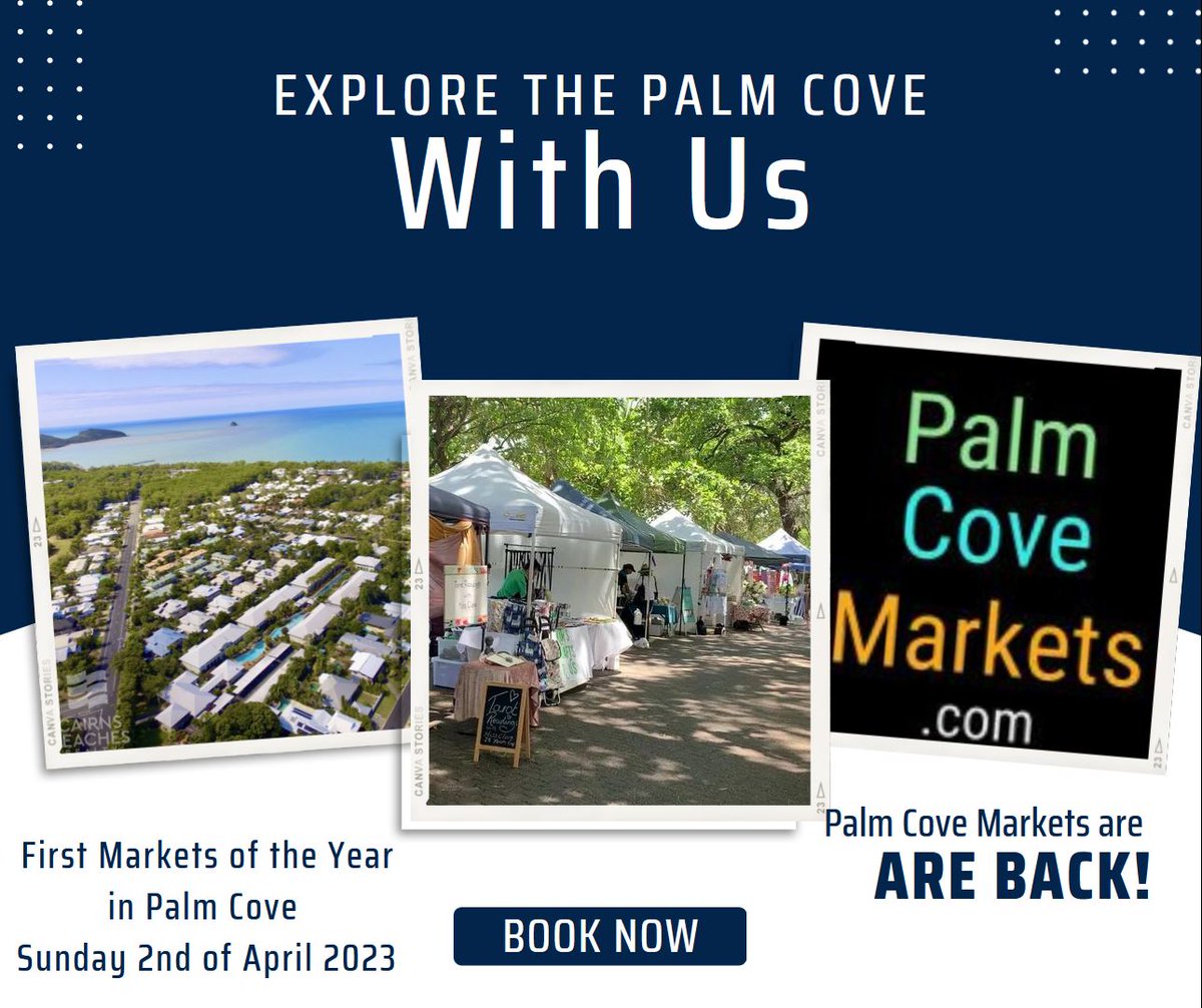 MangoLagoon's tweet photo. The first Rotary Palm Cove Market of 2023 is 𝗡𝗘𝗫𝗧 𝗦𝗨𝗡𝗗𝗔𝗬!  𝟮𝗻𝗱 𝗔𝗽𝗿𝗶𝗹 𝟮𝟬𝟮𝟯.
Stay at Mango Lagoon Resort and Wellness Spa to enjoy all Palm Cove has to offer for the weekend.
#PalmCoveMarkets #RotaryCairnsSunrise #marketscairns #localssupportinglocals https://t.co/s68sTZH3Ml