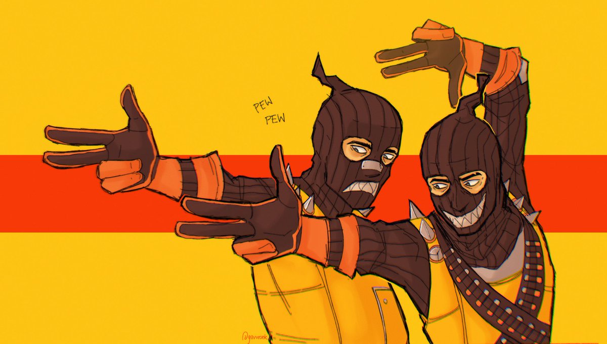 gavvronk's tweet image. Stan &amp;amp; Mitch as promised 💰
@Digixart 
#Road96 #fanart #art