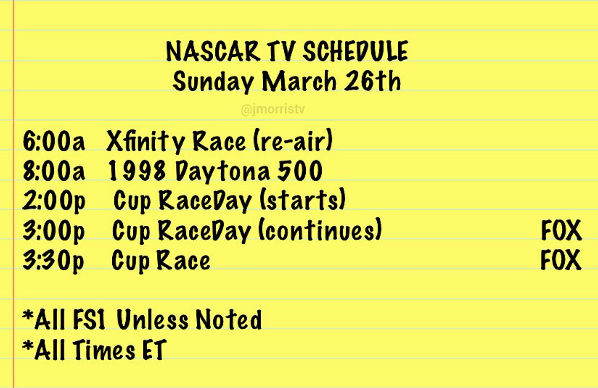 John Morris on Twitter "Sunday Funday up next NASCARatCOTA. Cup