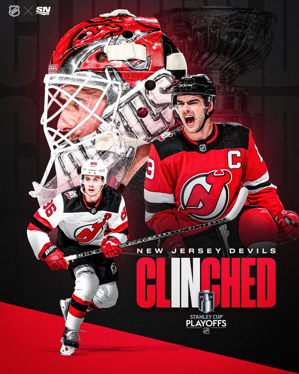 Sportsnet's tweet photo. For the first time since 2018, the @NJDevils are headed to the #StanleyCup Playoffs! 👏 https://t.co/716PsOFQCM