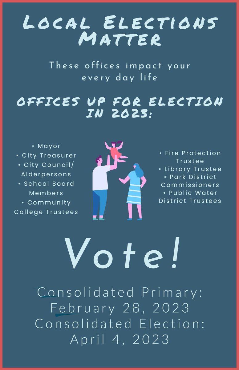 Msdebra_01's tweet photo. https://t.co/ymXXMMxySq
EARLY VOTING!!! 👇🏽 Don’t Walt ! 
Local Elections Matter ! #ZionIL #ZionILTownship Lake County IL 
Consolidated Election April 4th 2023 https://t.co/wf6oRk1ih1