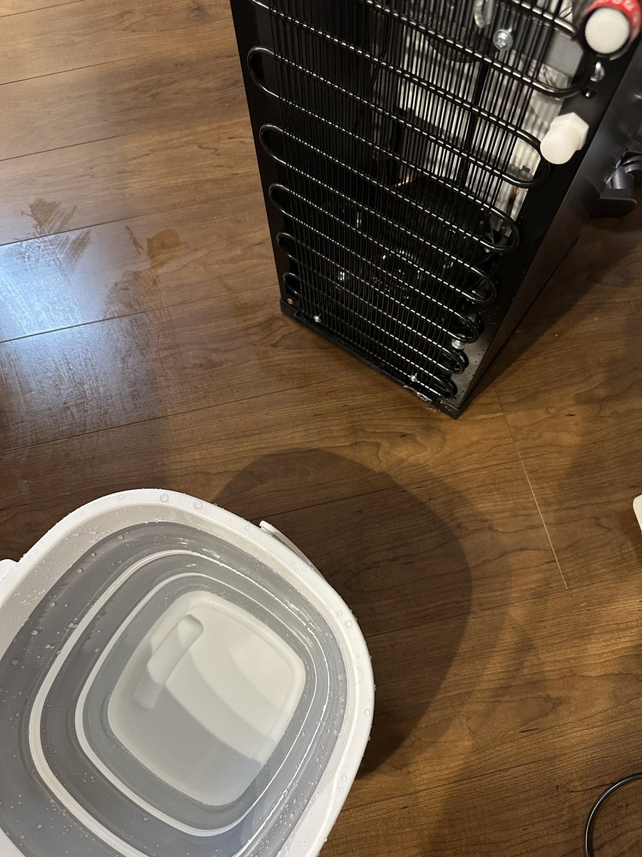 192Sato's tweet photo. ハミングウォーター、背面から水抜きしたのですが、想像以上に勢いよく出てきて1/3位、バケツ外に溢れてしまった
写真のように20-30cm離しておいた方がオススメ。
#hummingwater https://t.co/lGobehHZxn