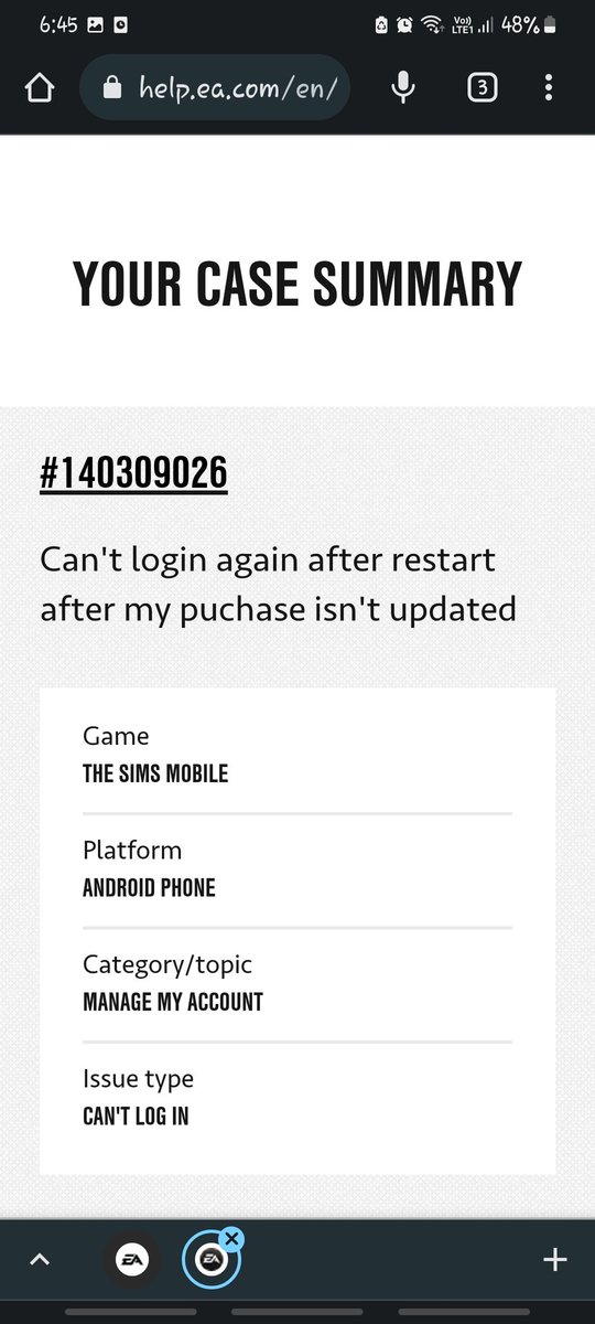 Reeveriest's tweet photo. @EA Sometimes it sucks, I buy events but they don't update according to the order I want. Then, when I restart the app my account logs out and can't login. I have attached all the necessary photos, please answer immediately. Thx. https://t.co/va1oA1Uc4i