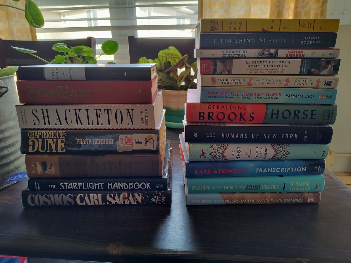 angela_altamore's tweet photo. Road trip success. 2 days, 7 bookstores, 19 books. I shop at indie bookstores including @Watermarkbooks @CrowandCoBooks @TwiceToldKS #bookstoreroadmap https://t.co/WOncWfAMGF