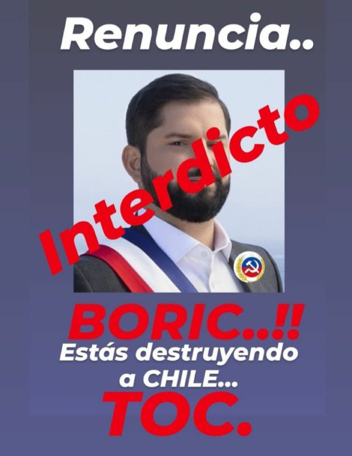 clabarra01's tweet photo. El presidente Gabriel Boric es un enfermo psiquiátrico. #BoricUnPeligroparaChile https://t.co/sfvrG1kqfR