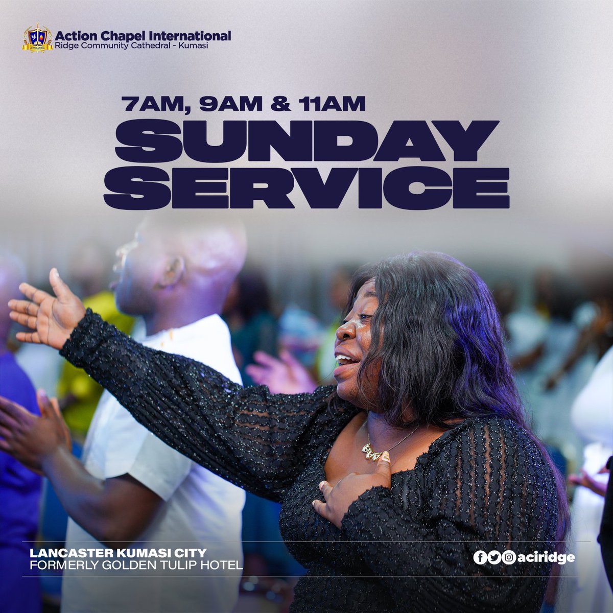 ACIRidge's tweet photo. There's no day like a Sunday! And we can't wait to spend it with you! Invite a friend and we'll see you tomorrow at 7am, 9am and 11am. 

📍@lancasterkumasicity 

#sundayservice #weareaciridge #aciridgecommunitycathedral https://t.co/RlHqVnV84L