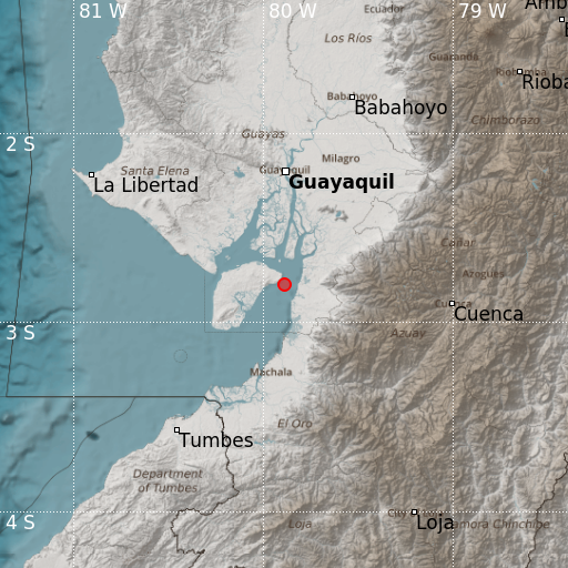 IGecuador's tweet photo. #SISMO ID:igepn2023fxlw Revisado 2023-03-25 18:47:49 TL Magnitud: 3.5 Profundidad: 29 km, a 24.43 km de Balao, Guayas, Latitud: -2.80 Longitud:-79.89 Ecuador. Sintió este sismo? Repórtelo en https://t.co/EHsabNtwAU https://t.co/HFfuem1dtv