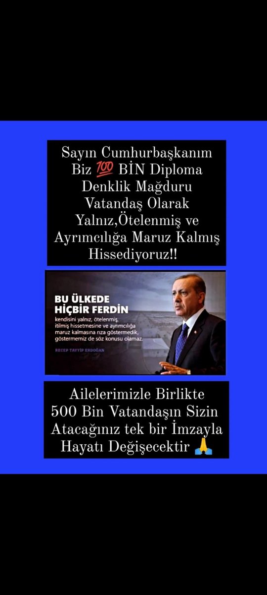 @muammertemizgm1 @mustafaelitas @DenklikDiploma @AvOzlemZengin @belginuygur10 @RTErdogan