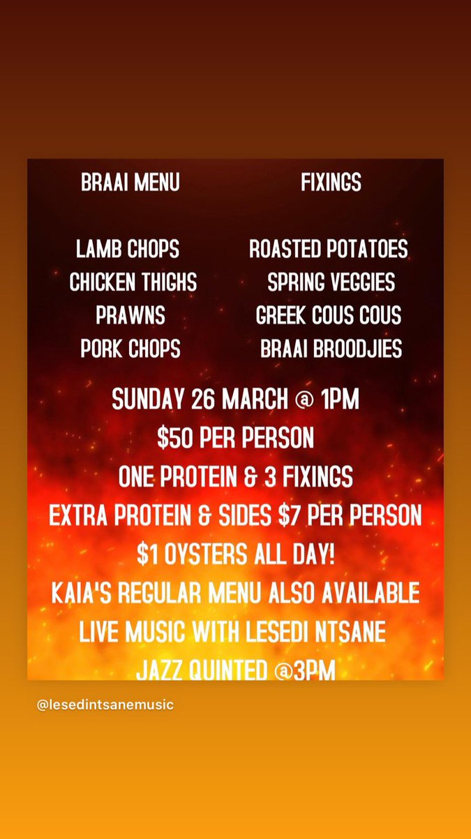 MrNtsane's tweet photo. @KaiaWinebar tomorrow for the 12th birthday .
@alanjaypalmer on electric piano
@fathithabouche on drums 
@_ianjesse on bass
@saidousangare on guitar and Vocals.
Come thru https://t.co/xHF8dqgI3t