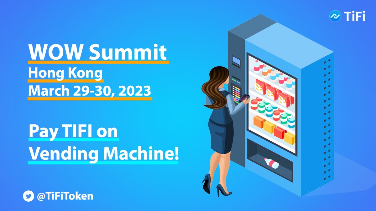 TiFiToken's tweet photo. Can I spend $TIFI directly to buy items? Sure!
You will meet #TIFI @WOWsummitWorld at #HONGKONG on March 29-30, and you can use $TIFI and print receipts with #TIFI logo on it. Recap how to video at: https://t.co/lJk3T2DcRG
 
#cryptocurrency #Payment #Binance https://t.co/4YGBuvOUst