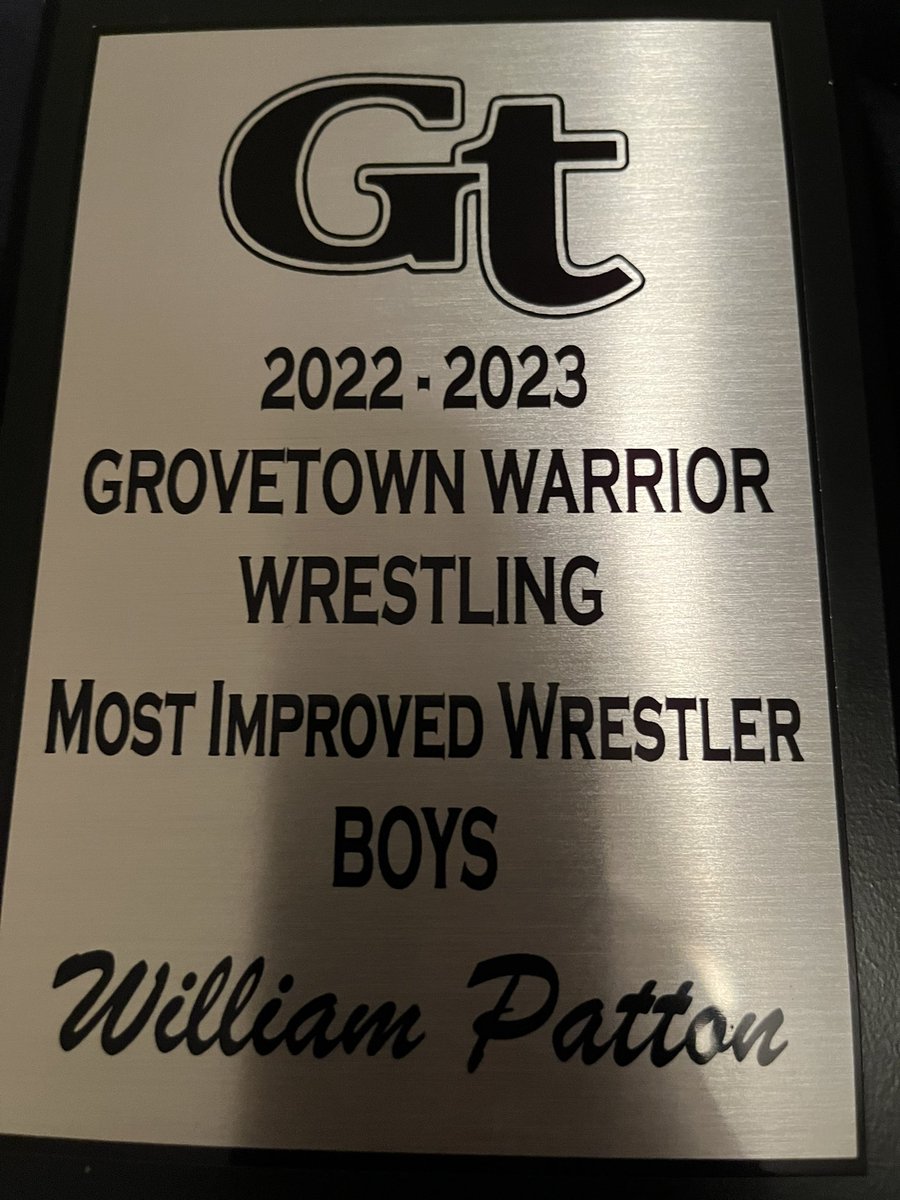 Proud to be announced most improved wrestler