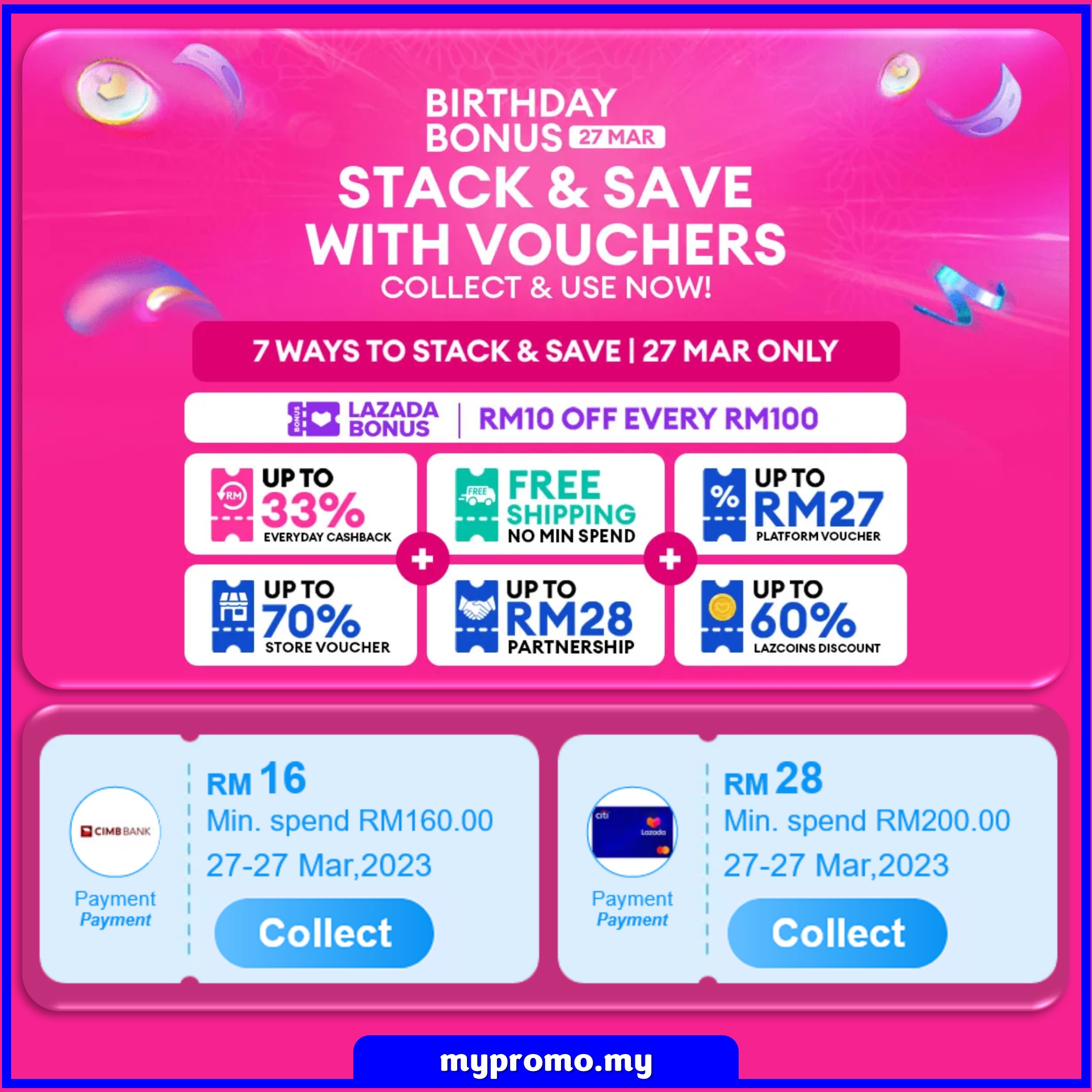 Lazada Birthday Bonus Voucher