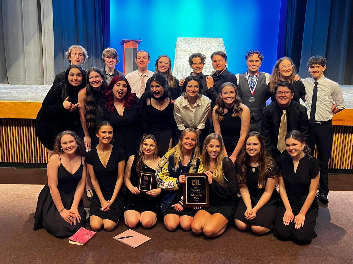 MontgomeryISD's tweet photo. Congratulations to @LakeCreekHS Theatre for advancing to Area!
Bi-District Awards:
Outstanding Technical Crew
All Star Cast- Buck Blume and Avery Winkelman
Honorable Mention All Star Cast- Katie Kowalik #BePremier #WeAreMontgomeryISD https://t.co/Nz2NF2YSib