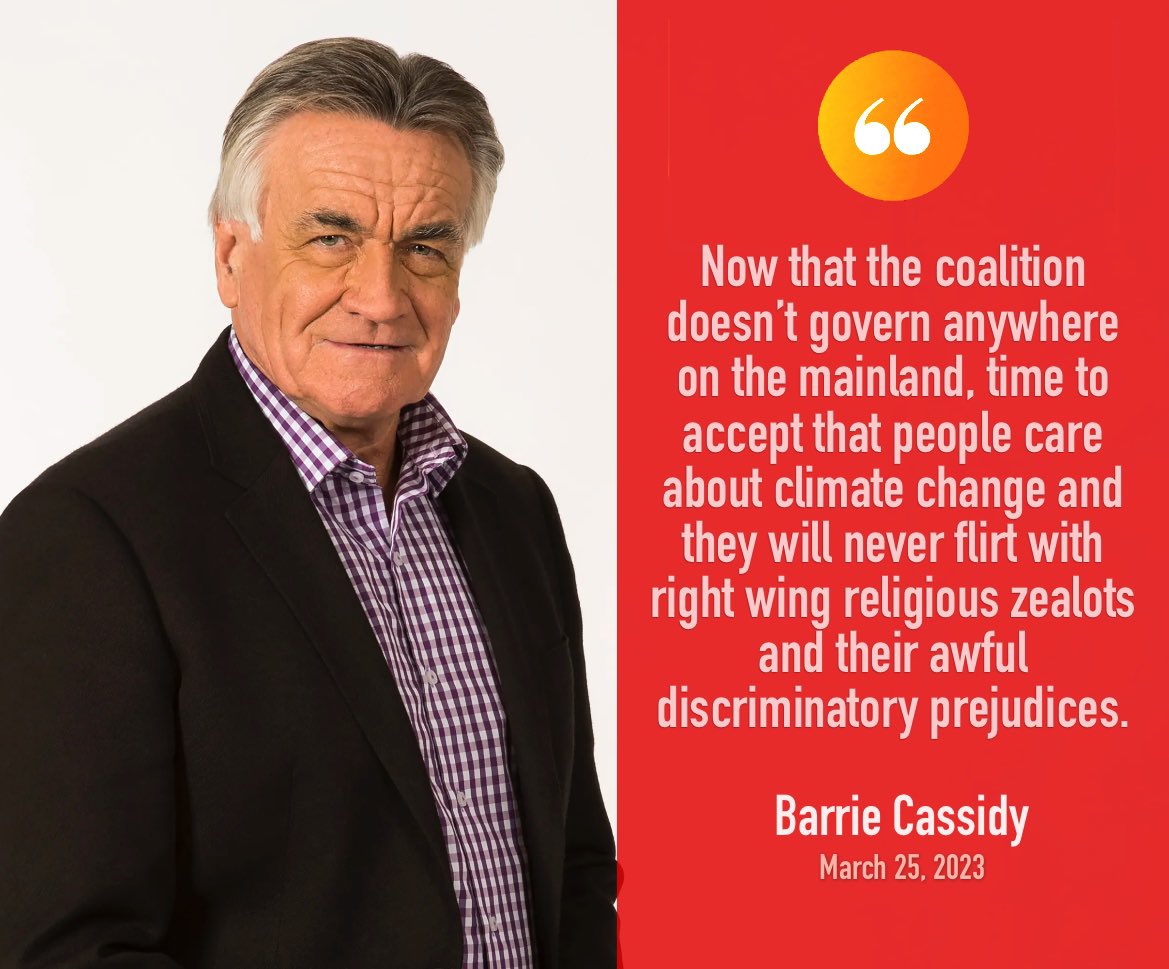 The difference between the current and former hosts of <a href="/abcnews/">ABC News</a>' #Insiders is evident in this tweet by <a href="/barriecassidy/">Barrie Cassidy</a> 👇 compared to the vacuous nonsense delivered by <a href="/David_Speers/">David Speers</a> on the program this morning. Cassidy is a journalist. Speers is not. #auspol #NSWpol #NSWvotes