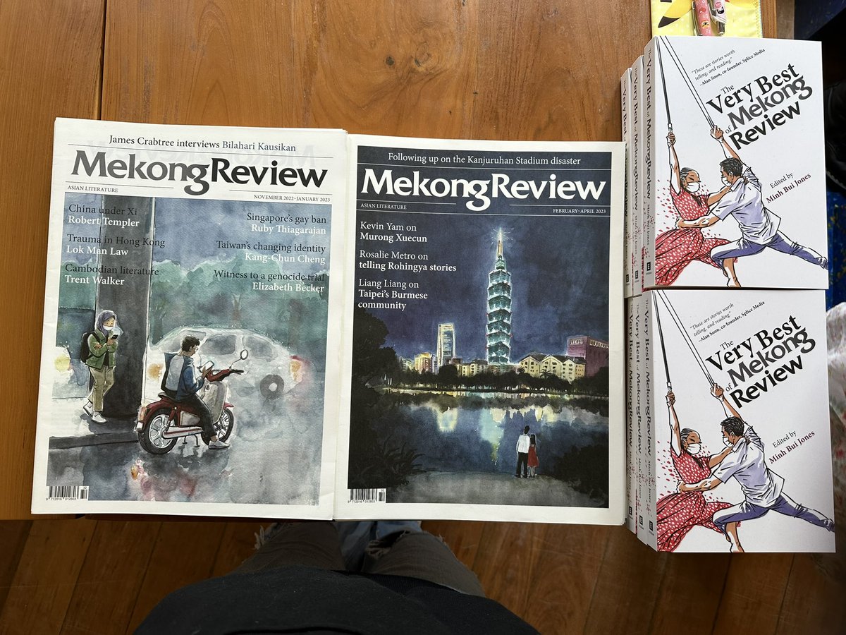 Here at the <a href="/mynahmag/">Mynah Magazine</a> launch party at Love Handle on Ann Siang Hill today with copies of the <a href="/MekongReview/">Mekong Review</a> magazine and book! Come by to say hi and pick up your copies! 🥰