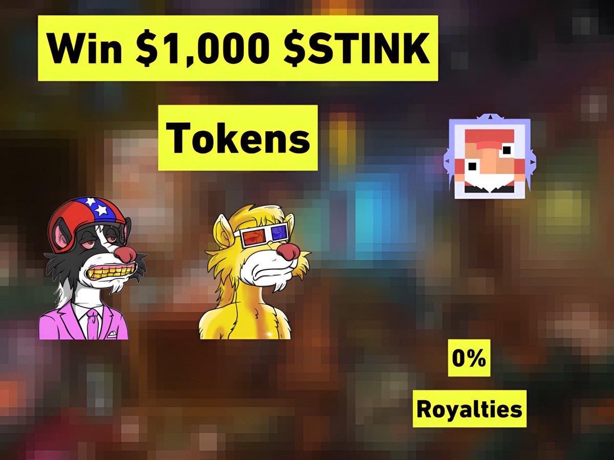 🔥 Win $500 in $STINK tokens! 

Trade DSDC NFTs on JoePegs &amp; enter the draw! Ends 4/8, 12 PM EST! 🏆  x3 Winners will be selected LIVE on Telegram! ⏰

❤️ Like &amp; RT for a chance at $100 in #BNB! 🦨 Don't miss out! #NFT #Crypto #Giveaway #DSDC 🦨