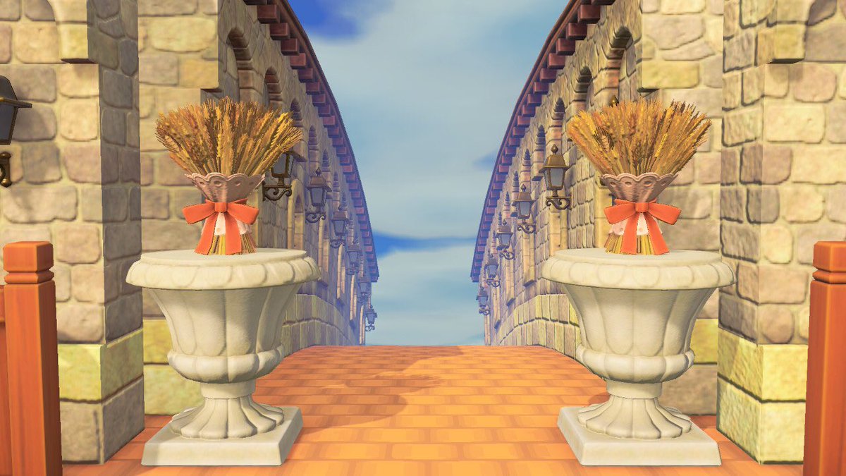 ちゅうせいのまちなみを使って、オシャレな廊下を作ってみました！
#ACNH
#AnimalCrossing 
#島クリ