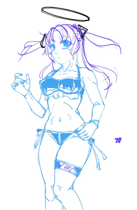 #ブルアカ #ブルーアーカイブ 今年こそユウカの水着を願って。 