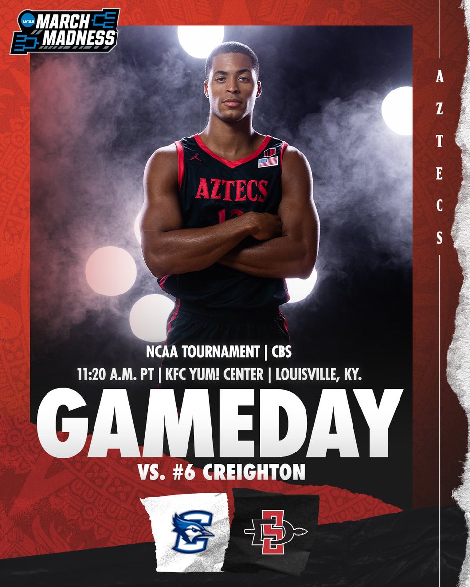 Aztecs. Bluejays. A trip to the Final Four on the line. 
We know who we've got.

⏰: 11:20 a.m. PT
📺: <a href="/CBS/">CBS</a> 
📻: <a href="/Sports760/">San Diego Sports 760</a> 

#TheTimeIsNow | #MarchMadness