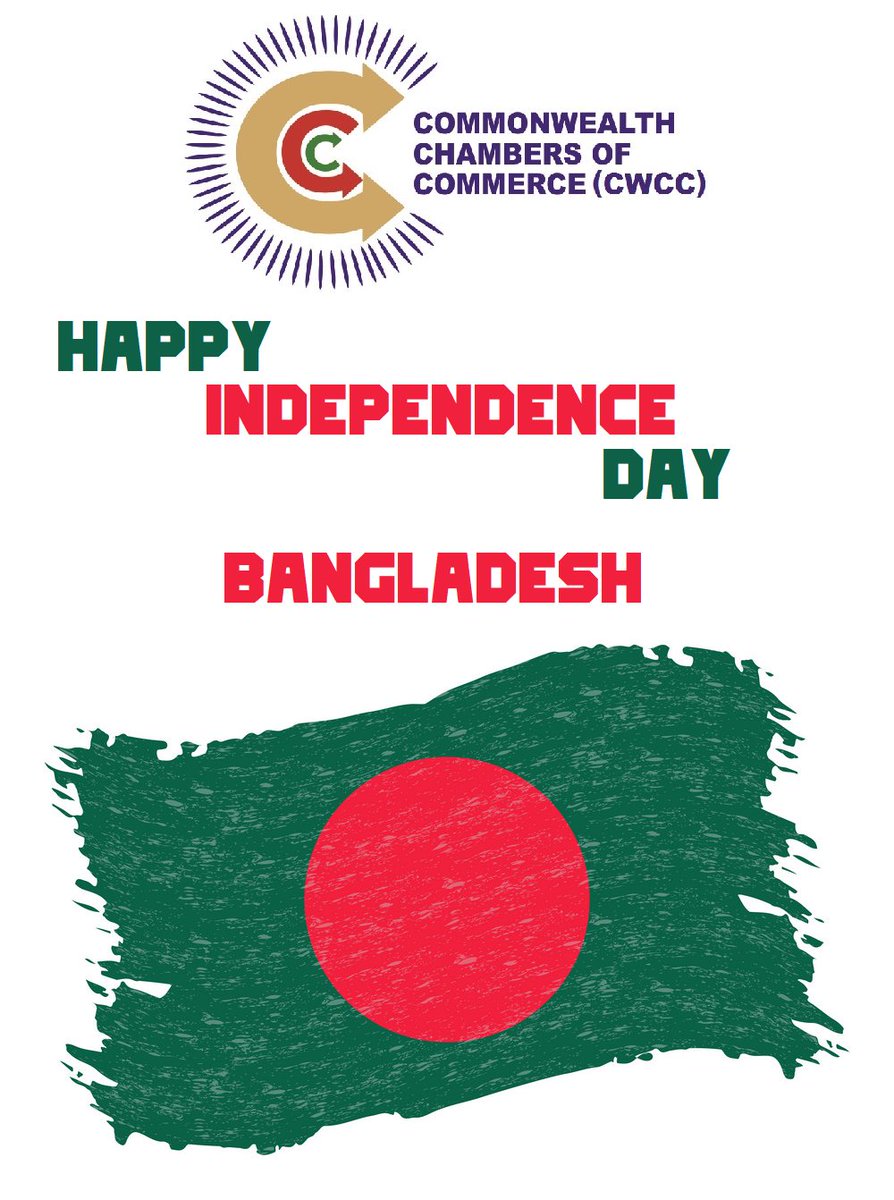 We <a href="/TheCWCC/">Commonwealth Chambers of Commerce (CWCC)</a> send our friends, Commonwealth citizens and the friendly people of 𝕭𝖆𝖓𝖌𝖑𝖆𝖉𝖊𝖘𝖍 heartfelt wishes on their Independence Day. 𝗛𝗮𝗽𝗽𝘆 𝗜𝗻𝗱𝗲𝗽𝗲𝗻𝗱𝗲𝗻𝗰𝗲 𝗗𝗮𝘆 𝗕𝗮𝗻𝗴𝗹𝗮𝗱𝗲𝘀𝗵! 💓🇮🇳🤝🏻🇧🇩💓
#Commonwealth #Bangladesh #bangladeshindependenceday