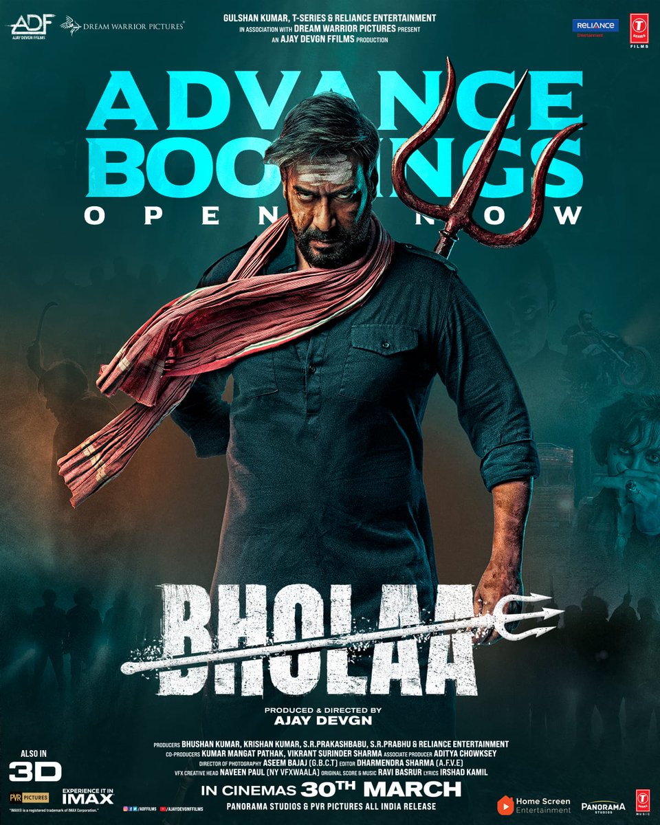 This is a cinematography in Bholaa is stunning. We can't wait to see how it enhances the movie's narrative. #BholaaAdvanceBookingOpen
bit.ly/BholaaAdvanceB…