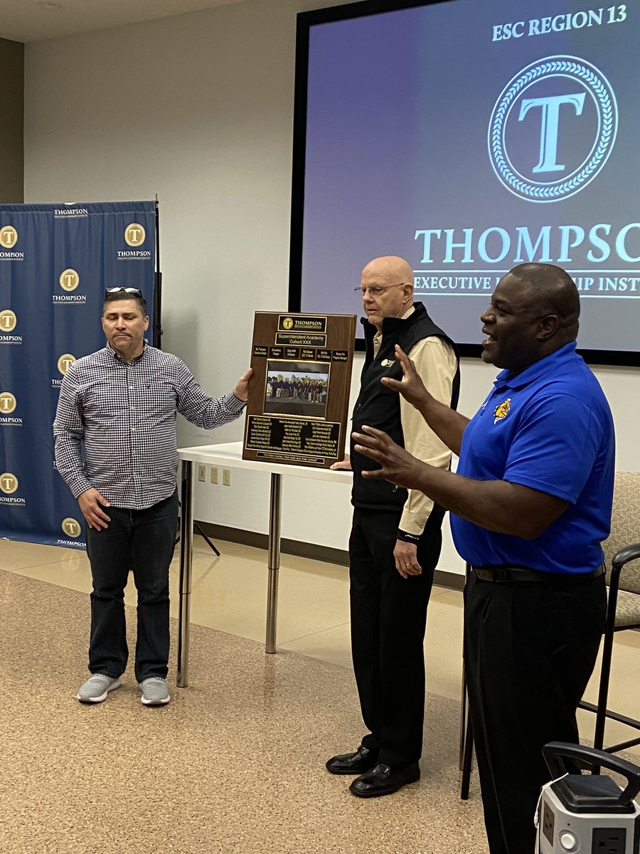 Dr_KevPhillips's tweet photo. What a great year of learning I have had with the Thompson Executive Leadership team. Cohort 30 is made up of real Rockstar Supts from all over TX, AK, NM, OK and Puerto Rico. https://t.co/DVnMaTtsly