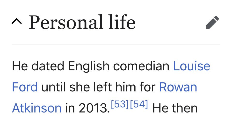 James Acaster’s Wikipedia page reveals he was once dumped for Mr. Bean!