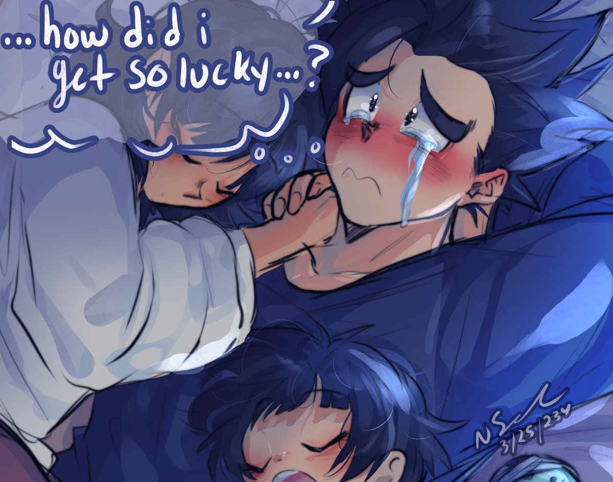 annnd final day for <a href="/dbshipsweek/">Dragon Ball Ships Week (May 3rd-9th 2026)</a>!! today is a free day, so created the theme “lucky” 🥲💕. gohan deserves the world 😭