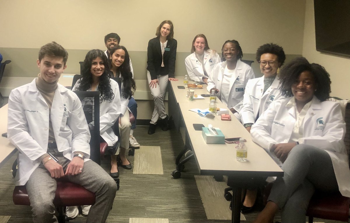 CarolinaRestini's tweet photo. Closing ceremony: Future Docs!
Thanks to the OMS student mentors from the #MSUCOM Detroit #michiganstateuniversity College Of Osteopathic Medicine! These future DO physicians did an outstanding job mentoring the high school students and leading them to the FUTURE in healthcare. https://t.co/OdASmvOIIW