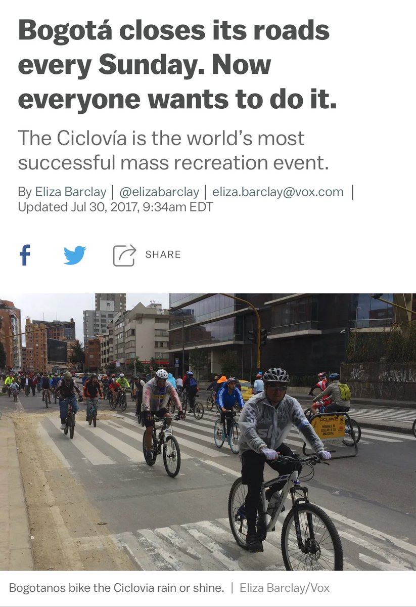 tulipsmg's tweet photo. @acbowen reminds me of Colombia. they closed highways at night for people to skate and every Sunday and holiday, miles and miles of car-free streets packed with cyclists, runners and walkers https://t.co/T0KAWRTXnh