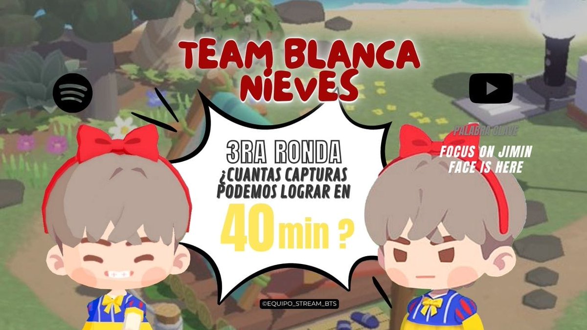 rmbtswd's tweet photo. — 🤎 TEAM BLANCA NIEVES 🤎 — 
         ÚLTIMA RONDA

⏳: 40min
· Deja tus capturas y usa +
FOCUS ON JIMIN 
FACE IS HERE

https://t.co/HbuhTQhLyO https://t.co/1ANPbEpYiR