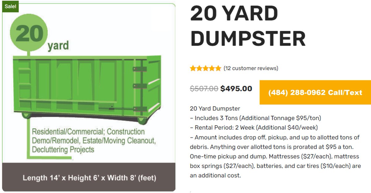 123dumpcom's tweet photo. 20 yard dumpster available for rent! https://t.co/X0yQq7eoBY