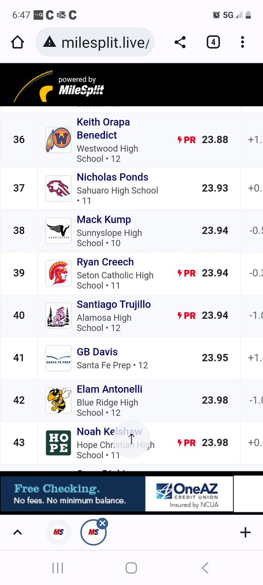 SCP_TrackField's tweet photo. Freshman Alec Hurtado and Junior Ryan Creech setting PRs in the 200m Dash - Chandler Rotary Invitationals.
#roadtosectionals https://t.co/DmTlNcOl5J