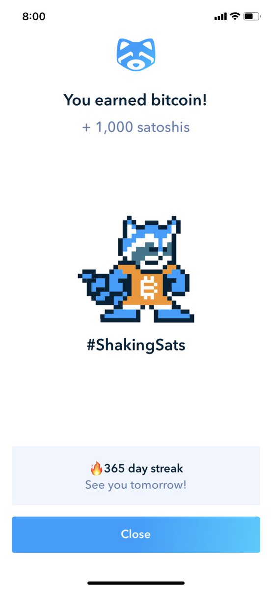 Graham709's tweet photo. Finally made it 😎 #club365 #shakepay #shakingsats https://t.co/ij7KfeTtsY