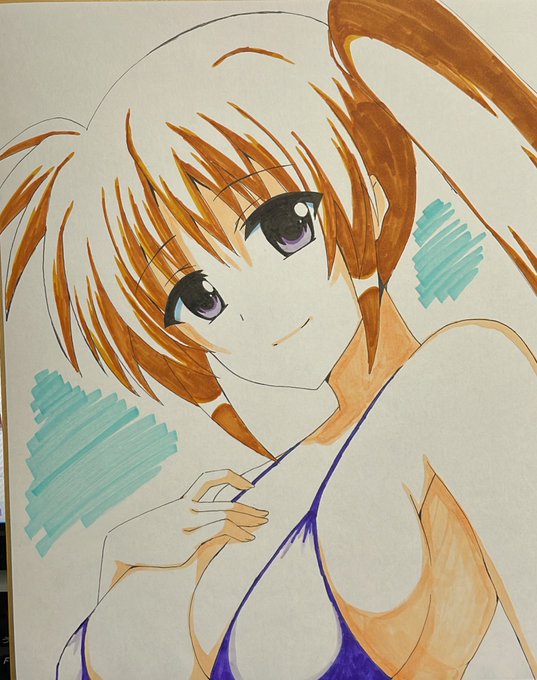 色紙なのはさん塗ってみた。 