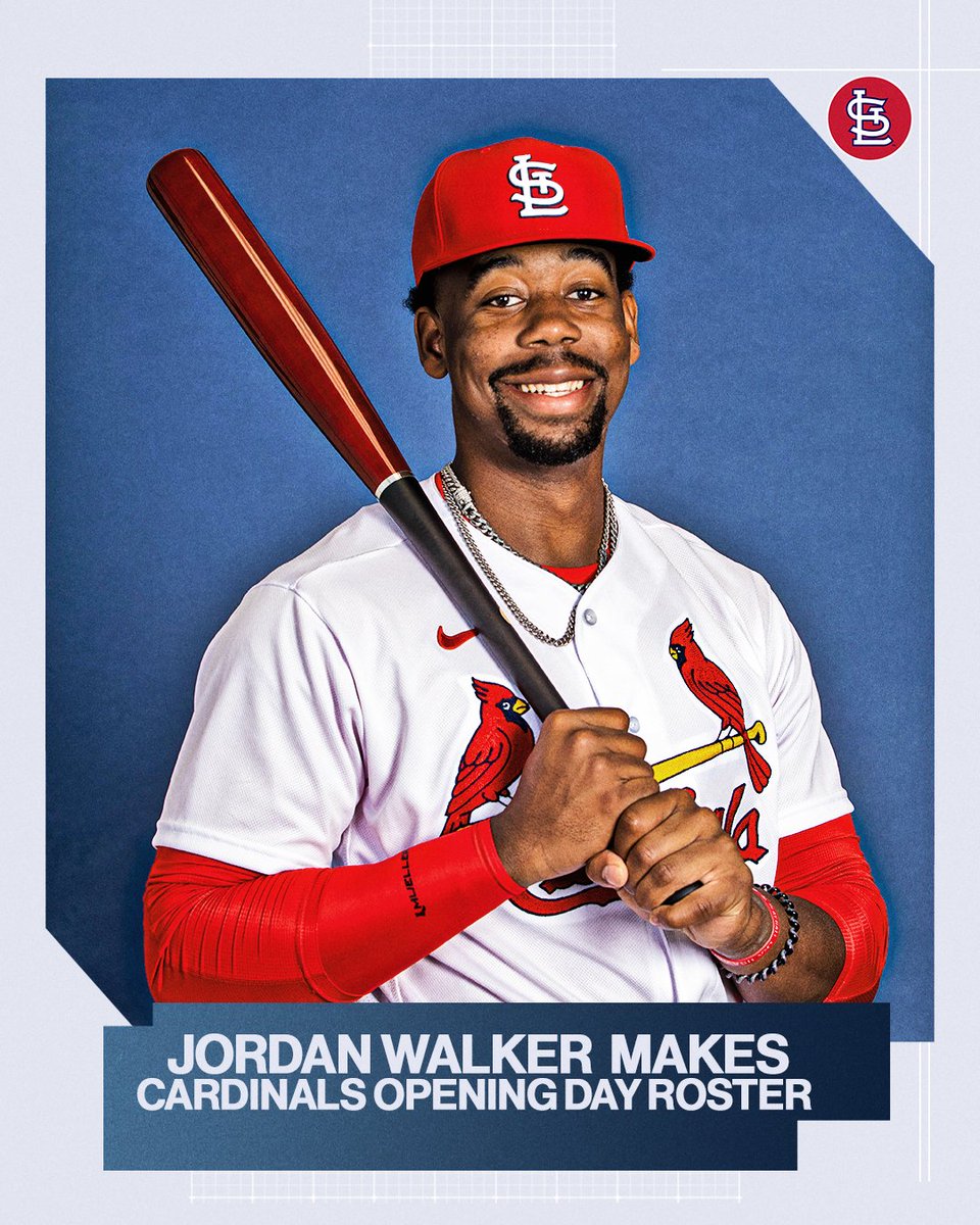 Jordan Walker, @Cardinals' top prospect and No. 4 overall, makes #OpeningDay roster.