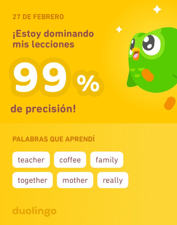 Virgini21148906's tweet photo. ¡Estoy aprendiendo inglés en Duolingo! Es gratis, divertido y efectivo. https://t.co/5IL6HCnBca