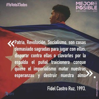 Tú como yo, tienes miles de razones para defender la Revolución. Por tanto, hagamos en torno a la unidad, otra jornada de cubanía. 👉 #JovenClubTeConecta y te espera en la ruta martiana trazada hace más de 60 años, con todos y para el bien de todos.
En #Matanzas, #YoVotoXTodos ☑️