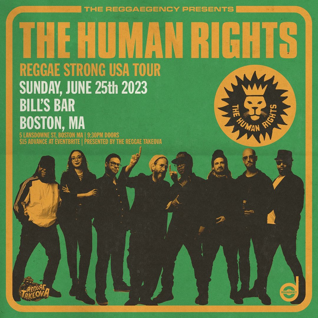 torontoreggae's tweet photo. Boston Massive! Canadian Reggae band @The_HumanRights Reggae Strong USA Tour Sun June 25 @ Bill's Bar Boston MA! #reggae #boston #reggaestrong https://t.co/b2Ro3hbd6P