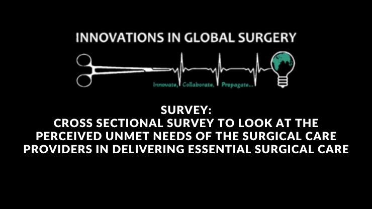 A new blog post, "Survey to look at the perceived unmet needs of surgical care providers in delivering essential surgical care"  has been added to our #globalsurgery community blog: one.surgery/2023/03/26/sur…