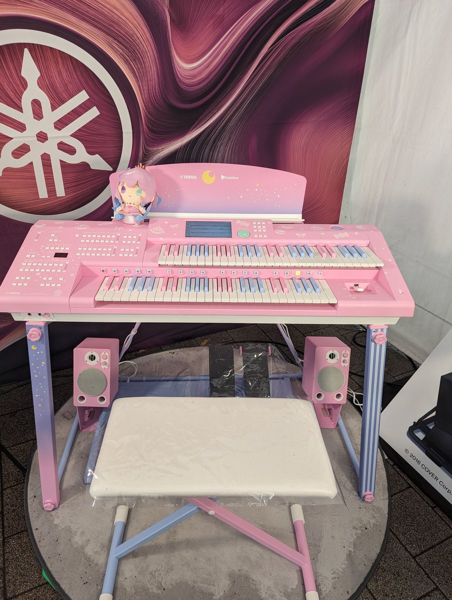 実物きたー！
いろんな方々の努力と姫様の魅力の結晶！
戦友のもちどるんなたんとお写真撮ってきたのら！
#ElectoneLUNA