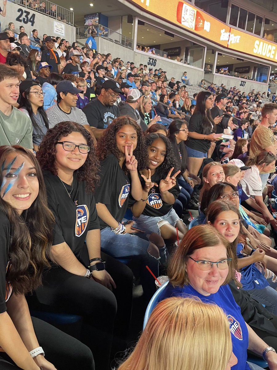 rnegirlssoccer's tweet photo. Took the team to tue Charlotte FC game tonite. Had a blast.#PremierCavalier #whatsgoodRNE @RNECavaliers @RNEAthletics @RNESaber @CharlotteFC https://t.co/AgB0twVwVX