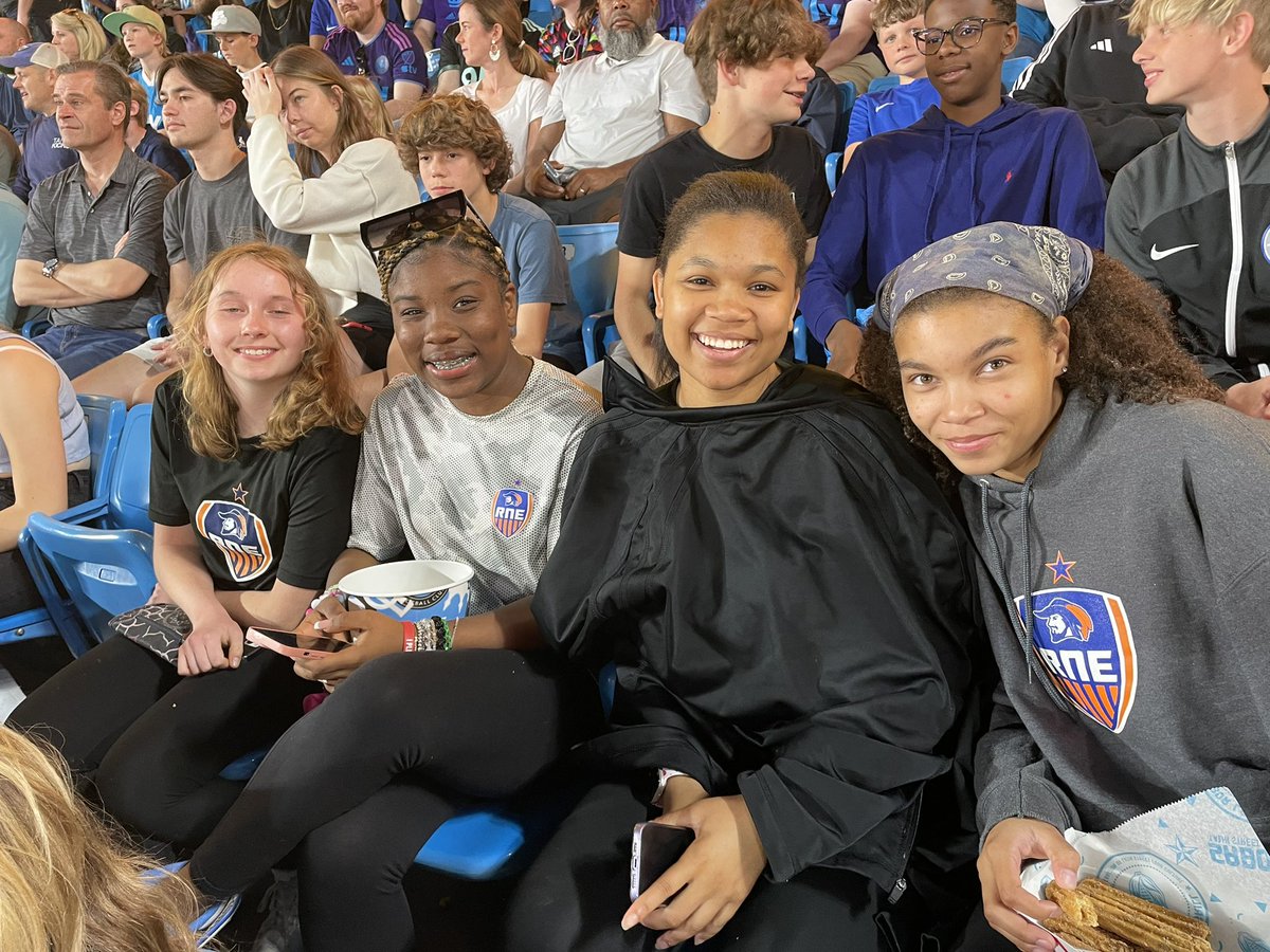 rnegirlssoccer's tweet photo. Took the team to tue Charlotte FC game tonite. Had a blast.#PremierCavalier #whatsgoodRNE @RNECavaliers @RNEAthletics @RNESaber @CharlotteFC https://t.co/AgB0twVwVX
