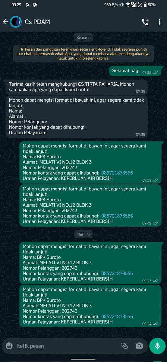 Samping_K's tweet photo. @pdamtirtawijaya di hubungi CS nya juga gada respon sama sekali !!!! https://t.co/M83xt9OIyD