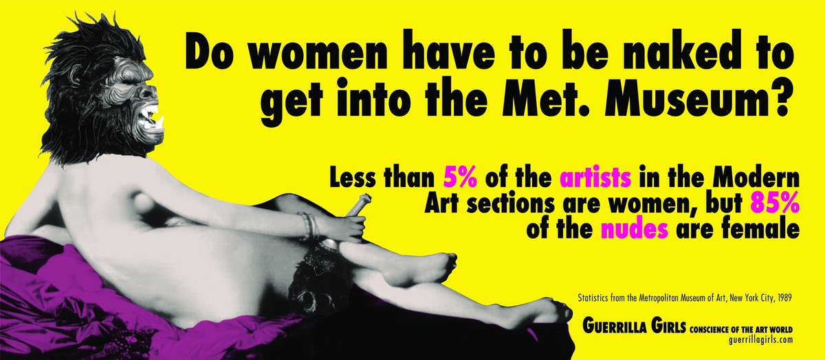 Jay_Delay's tweet photo. If you haven't heard about the Guerrilla Girls yet, now would be a good time to check their work out . It would also be a good time to explore methods of #DeCuration with Decentralized Networks and work towards solutions in our own space
https://t.co/Zh1PxbwfG1 https://t.co/l1cqTwsBzP